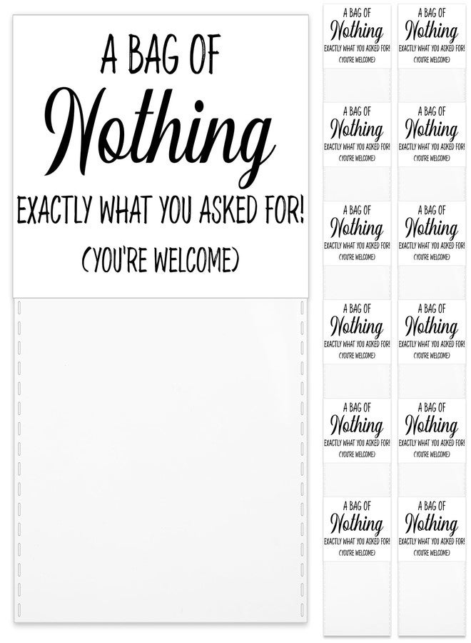 مارسبارك مجموعة مارسبارك المكونة من 12 بطاقة ورقية مع كيس بلاستيكي شفاف، هدايا مضحكة ومقالب عيد الميلاد، مثالية لمن لا يريد شيئًا. مناسبة للرجال والنساء، ومناسبة لحفلات أعياد الميلاد والعطلات. - Image 1